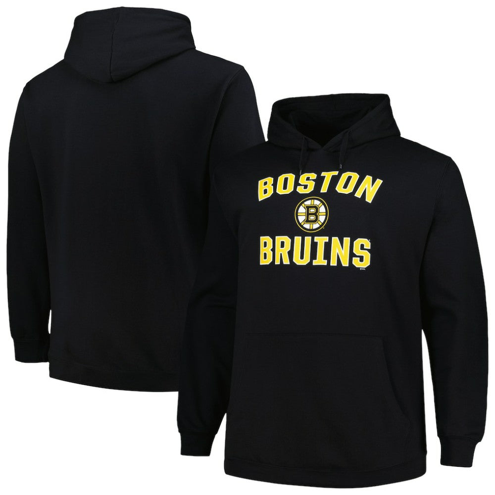 Boston Bruins Profile Big & Tall Arch Over Logo Pullover Hoodie - Black | NHL discount