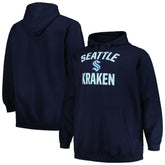 Seattle Kraken Profile Big & Tall Arch Over Logo Pullover Hoodie - Deep Sea Blue | NHL near me