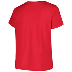 New Jersey Devils Profile Women's Plus Size Arch Over Logo T-Shirt - Red | NHL Clearance