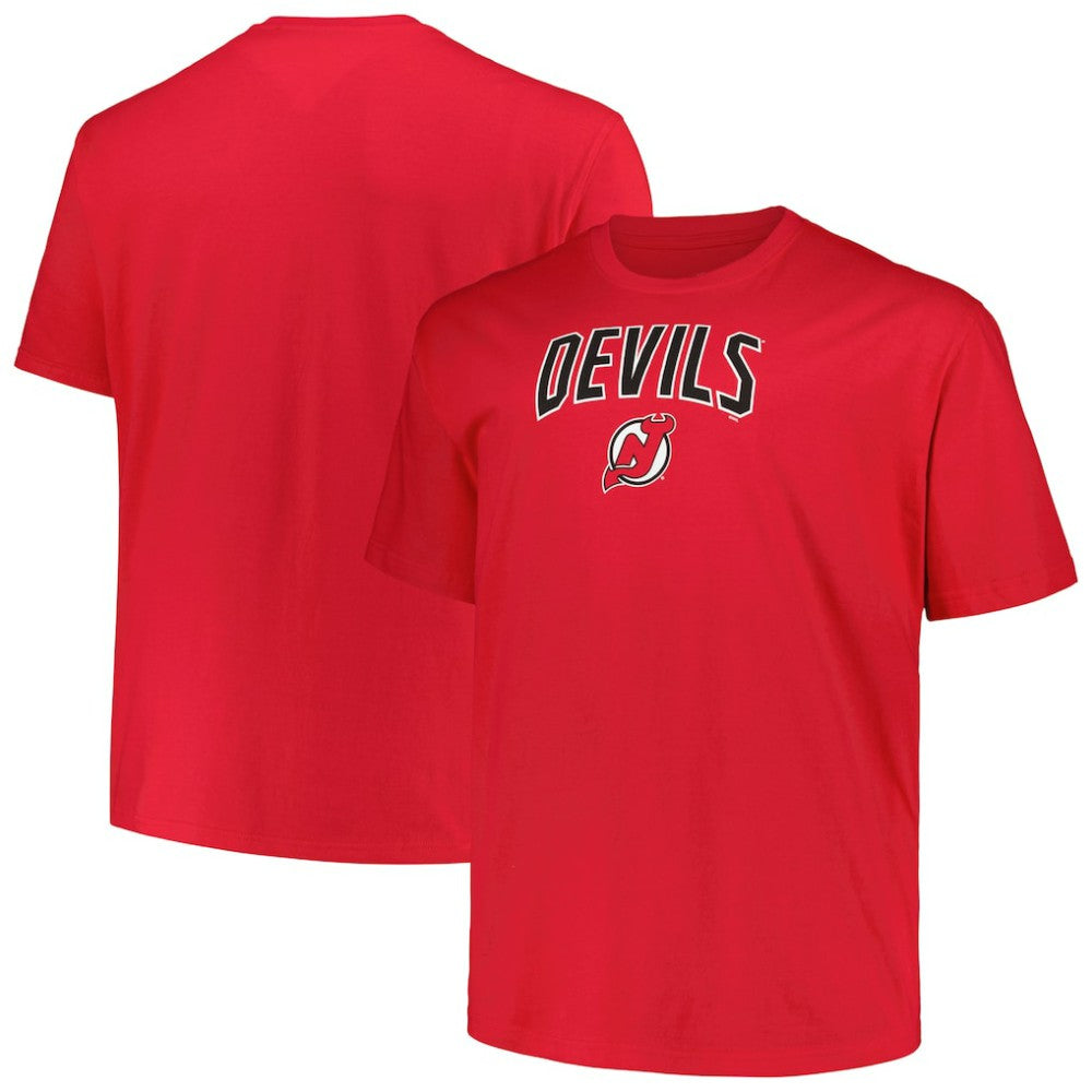 New Jersey Devils Profile Big & Tall Arch Over Logo T-Shirt - Red | NHL on sale