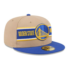 New Era Golden State Warriors 2024 NBA Draft 59FIFTY Fitted Hat Tan/Royal