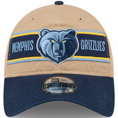 New Era Memphis Grizzlies 2024 NBA Draft 9TWENTY Adjustable Hat Tan/Navy