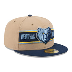 New Era Memphis Grizzlies 2024 NBA Draft 59FIFTY Fitted Hat Tan/Navy