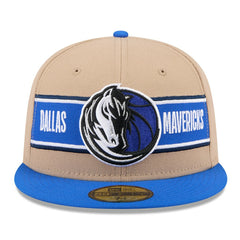 New Era Dallas Mavericks 2024 NBA Draft 59FIFTY Fitted Hat Tan/Blue