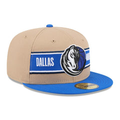 New Era Dallas Mavericks 2024 NBA Draft 59FIFTY Fitted Hat Tan/Blue