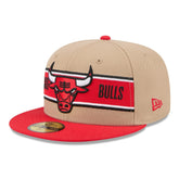 New Era Chicago Bulls 2024 NBA Draft 59FIFTY Fitted Hat Tan/Red