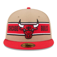 New Era Chicago Bulls 2024 NBA Draft 59FIFTY Fitted Hat Tan/Red