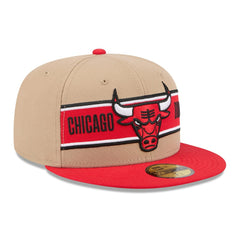 New Era Chicago Bulls 2024 NBA Draft 59FIFTY Fitted Hat Tan/Red