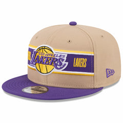 New Era Los Angeles Lakers 2024 NBA Draft 9FIFTY Snapback Hat Tan/Purple