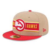 New Era Atlanta Hawks 2024 NBA Draft 59FIFTY Fitted Hat Tan/Red