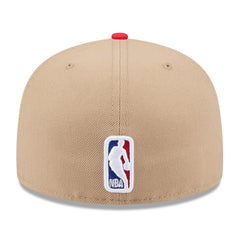 New Era Atlanta Hawks 2024 NBA Draft 59FIFTY Fitted Hat Tan/Red