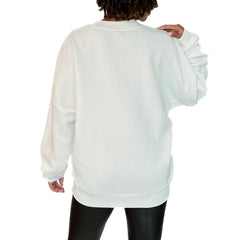 Pittsburgh Steelers Gameday Couture Women's Just Go With It Oversized Long Sleeve Crewneck Sweatshirt – White - NFL