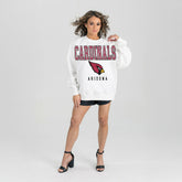 Arizona Cardinals Gameday Couture Women's Sunday Drives Oversized Crewneck Pullover Sweatshirt – White - NFL