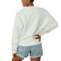 Houston Texans Gameday Couture Women's Sunday Drives Oversized Crewneck Pullover Sweatshirt – White - NFL