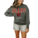 Chicago Bears Gameday Couture Women's Oversized Bring The Energy Pullover Sweatshirt – Charcoal - NFL