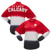 Calgary Flames Fanatics Women's Ombre Long Sleeve T-Shirt - Red/Black | Fanatics discount