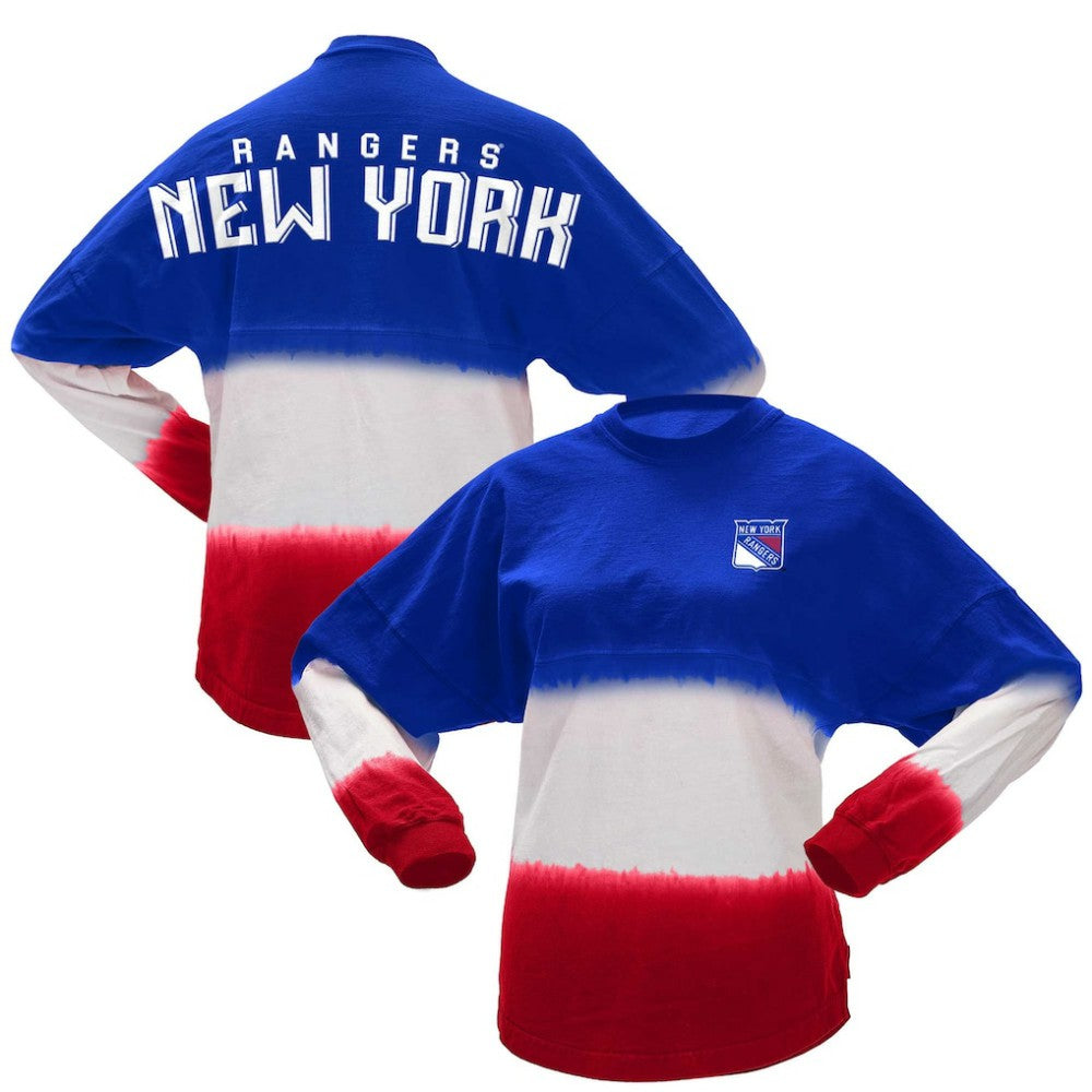 New York Rangers Fanatics Women's Ombre Long Sleeve T-Shirt - Blue/Red | Fanatics discount