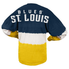 St. Louis Blues Fanatics Women's Ombre Long Sleeve T-Shirt - Navy/Gold | Fanatics Clearance