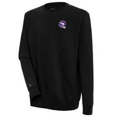 Minnesota Vikings Antigua Victory Crewneck Pullover Sweatshirt - Black - NFL