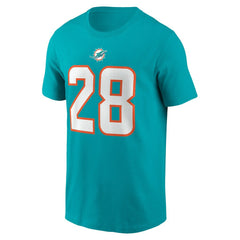 De’Von Achane Miami Dolphins Player Name & Number T-Shirt - Aqua - Nike