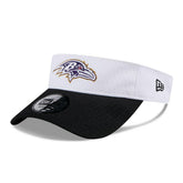 Baltimore Ravens New Era 2024 NFL Training Camp Adjustable Visor - White/Black - NFL