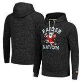 Las Vegas Raiders Homage Unisex Holiday Raglan Tri-Blend Pullover Hoodie - Black - NFL
