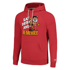 Kansas City Chiefs Homage Unisex Holiday Raglan Tri-Blend Pullover Hoodie - Red - NFL