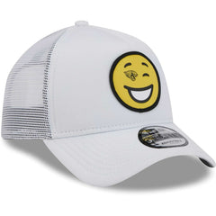 Jacksonville Jaguars New Era Happy A-Frame Trucker 9FORTY Snapback Hat - White - NFL