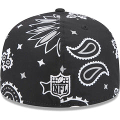 Las Vegas Raiders New Era Paisley 59FIFTY Fitted Hat - Black - NFL