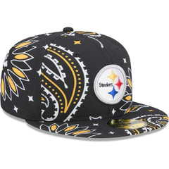 Pittsburgh Steelers New Era Paisley 59FIFTY Fitted Hat - Black - NFL
