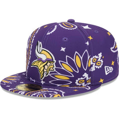 Minnesota Vikings New Era Paisley 59FIFTY Fitted Hat - Purple - NFL
