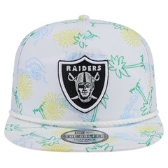Las Vegas Raiders New Era Vacay Golfer Snapback Hat - White - NFL