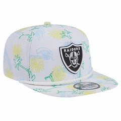 Las Vegas Raiders New Era Vacay Golfer Snapback Hat - White - NFL