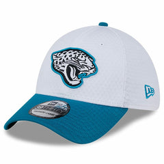 Jacksonville Jaguars New Era 2024 NFL Training Camp 39THIRTY Flex Hat - White/Teal - NFL