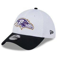 Baltimore Ravens New Era 2024 NFL Training Camp 39THIRTY Flex Hat - White/Black - NFL