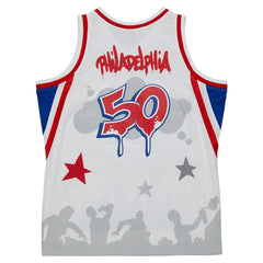 Mitchell & Ness Philadelphia 76ers x Tats Cru Hardwood Classics Fashion Jersey White