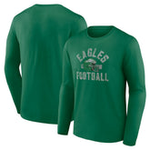Philadelphia Eagles Gridiron Classics Retro Block Long Sleeve T-Shirt - Kelly Green - Fanatics