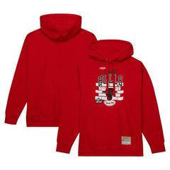 Mitchell & Ness Chicago Bulls x Tats Cru Hardwood Classics Brick Pullover Hoodie Red