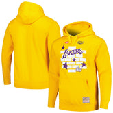 Mitchell & Ness Los Angeles Lakers x Tats Cru Hardwood Classics Brick Pullover Hoodie Gold