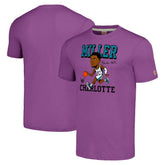 Brandon Miller Charlotte Hornets Homage Caricature Tri-Blend T-Shirt Purple