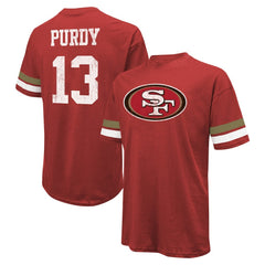 Brock Purdy San Francisco 49ers Majestic Threads Name & Number Oversize Fit T-Shirt - Scarlet - NFL