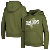 Vegas Golden Knights Levelwear Youth Podium Fleece Pullover Hoodie - Olive | NHL near me