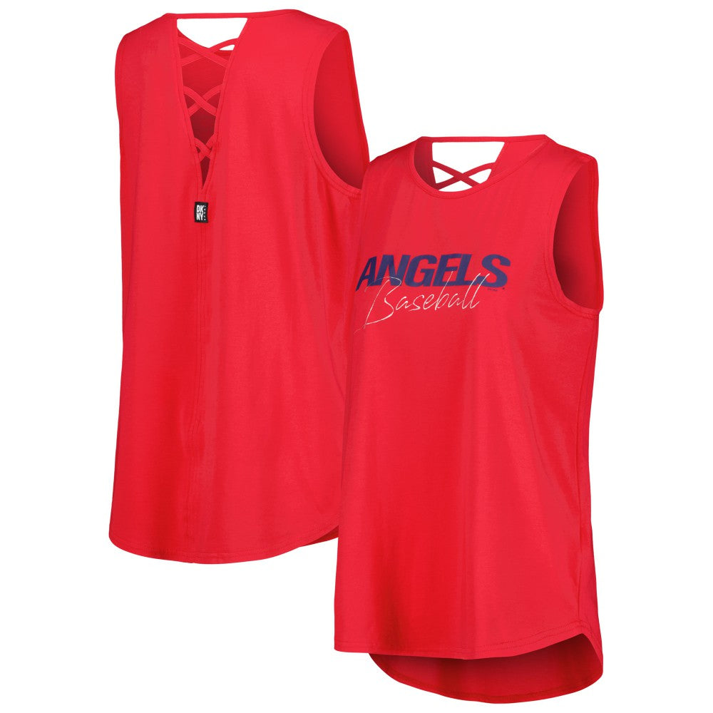 Los Angeles Angels DKNY Sport Women's Claire Fashion Tri-Blend Tank Top Sale
