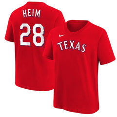 Jonah Heim Texas Rangers Nike Youth Name & Number T-Shirt for sale