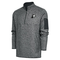 Indiana Pacers Antigua Metallic Logo Big & Tall Fortune Quarter-Zip Jacket Heather Gray