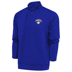 New Era New York Knicks Antigua Metallic Logo Generation Quarter-Zip Top Blue