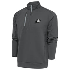 Phoenix Suns Antigua Metallic Logo Generation Quarter-Zip Top Pewter