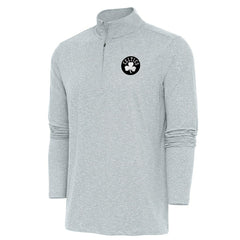 Boston Celtics Antigua Hunk Quarter-Zip Top Heather Gray
