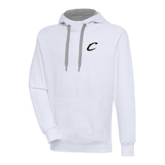 Cleveland Cavaliers Antigua Metallic Logo Victory Raglan Pullover Hoodie White