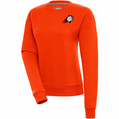 Phoenix Suns Antigua Women's Brushed Metallic Victory Pullover Sweatshirt - Orange